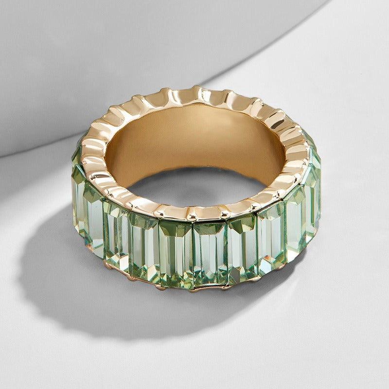 18K Gold Colorful Gem-Stacked Ring - Damned Threads